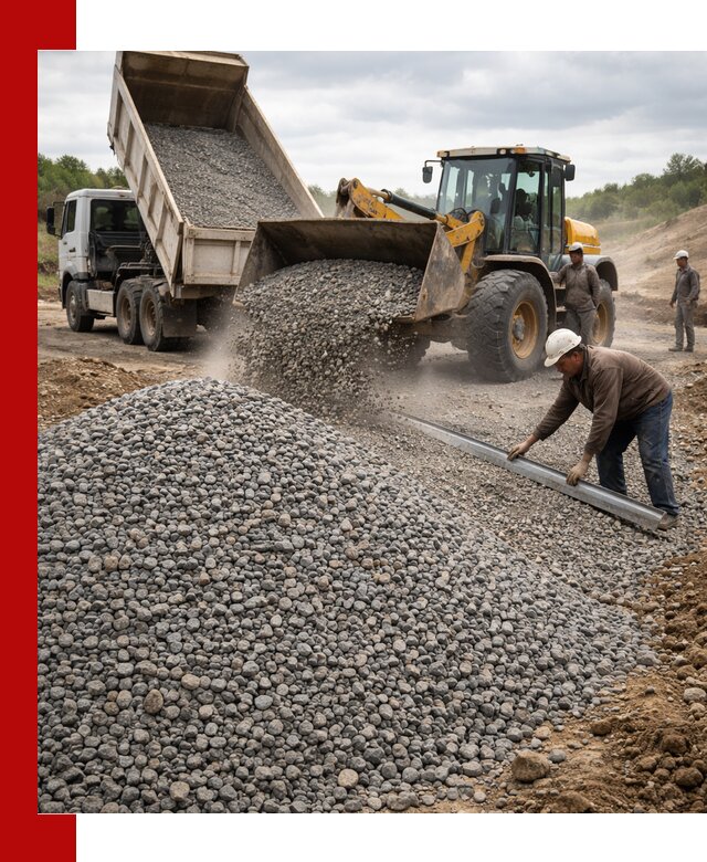 Гравийный щебень фракция 5-20 с доставкой в Новокубанске