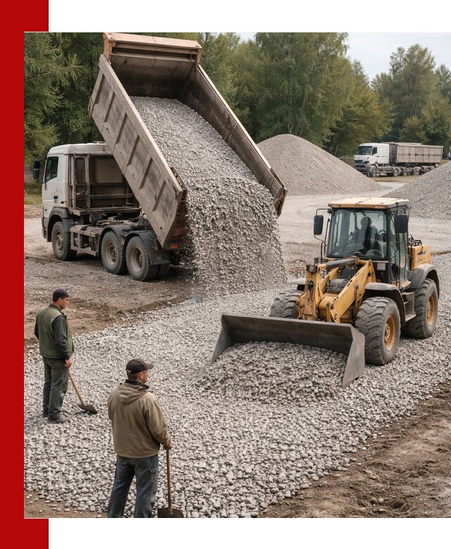 Купить гравийный щебень фракция 20-40 в Новокубанске с доставкой