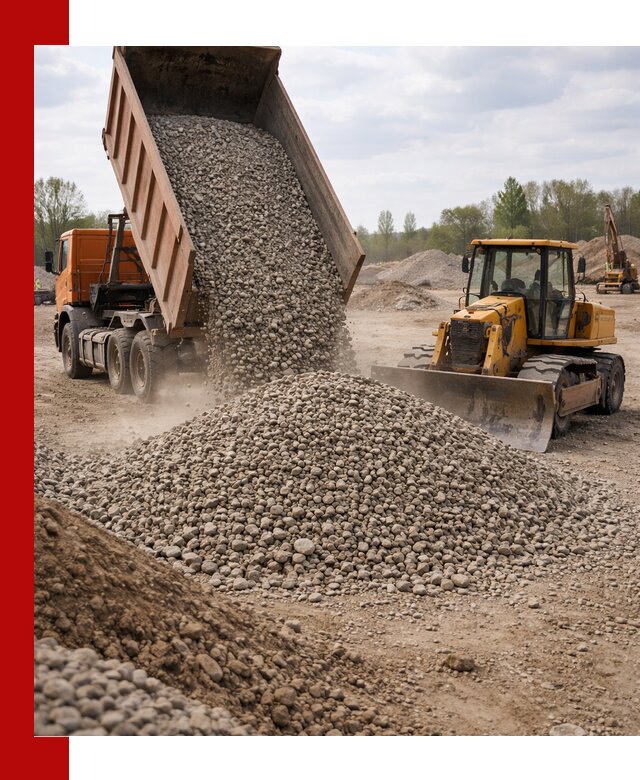 Доставка гравийного щебня фракции 40-70 в Новокубанске