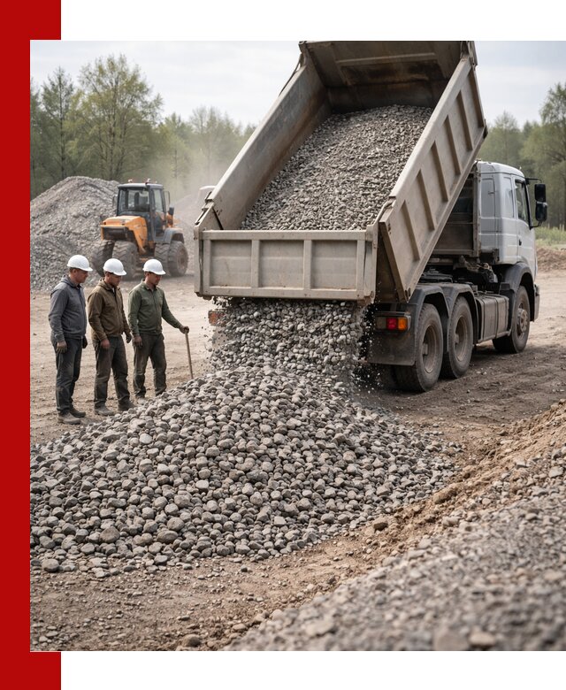 Доставка гравийного щебня фракции 70-120 в Новокубанске