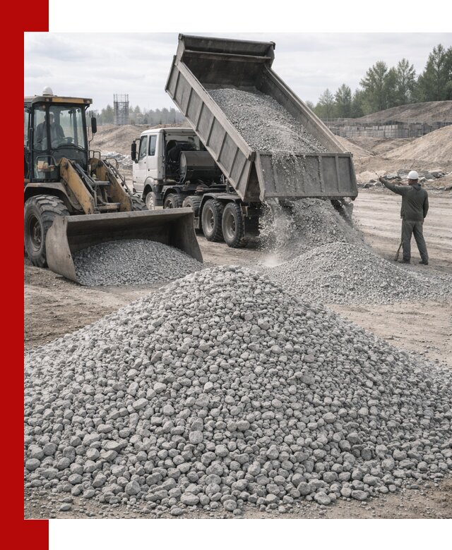 Доставка известнякового щебня фр. 5–20 в Новокубанске