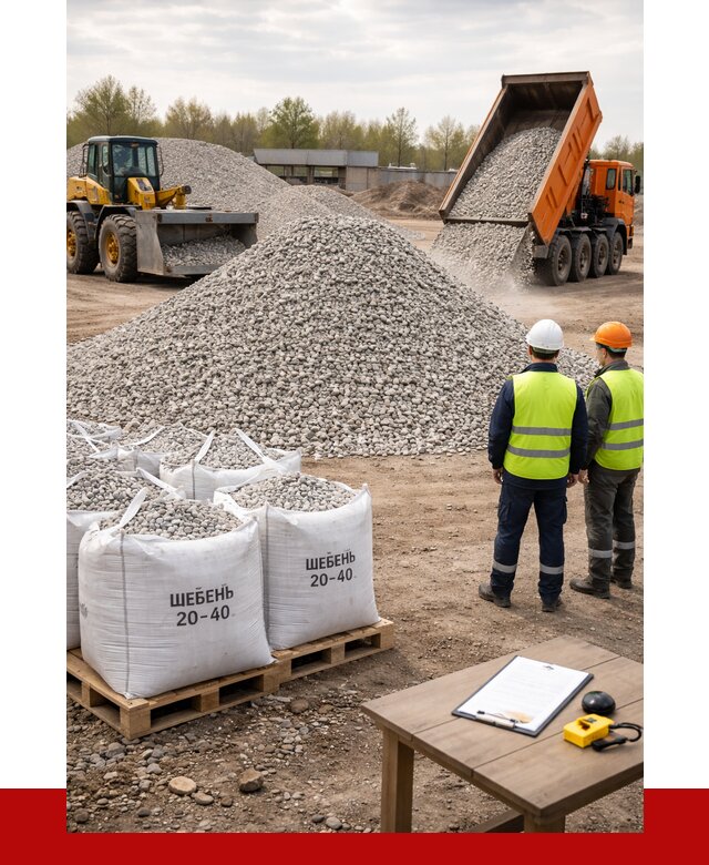 Известняковый щебень 20-40 в Новокубанске от 2184 р. ПРОНЕРУДНкб