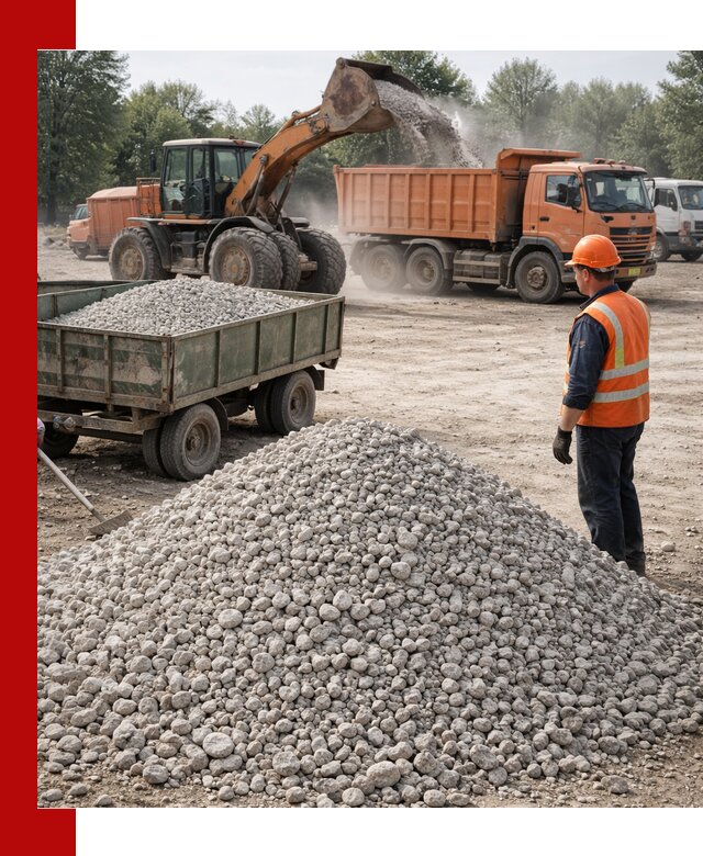 Доставка известнякового щебня фракция 20–40 в Новокубанске