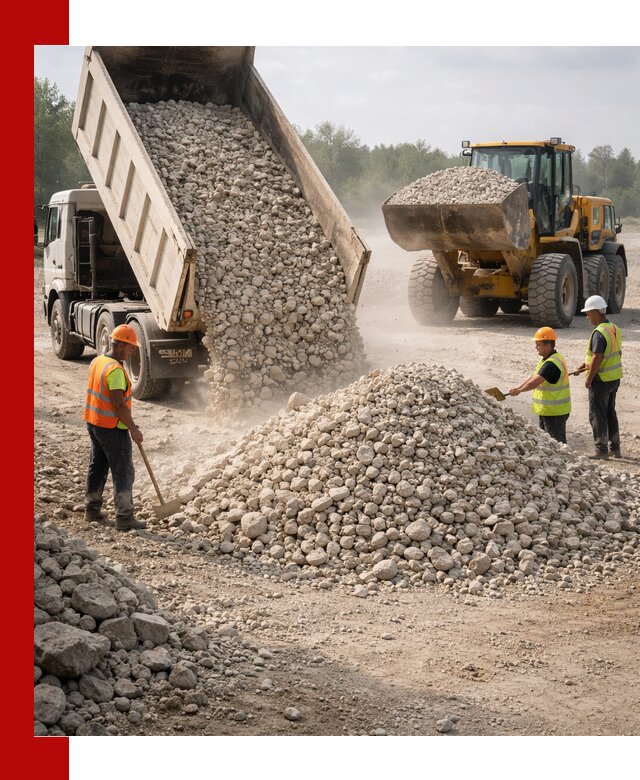 Доставка известнякового щебня фр. 40-70 в Новокубанске