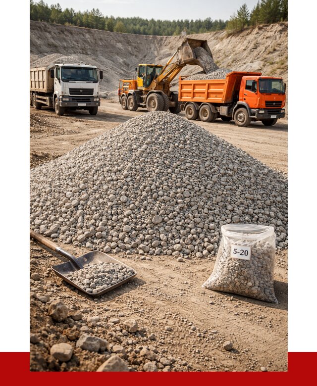 Доломитовый щебень фр. 5-20 в Новокубанске от 4367 р. | ПРОНЕРУДНкб