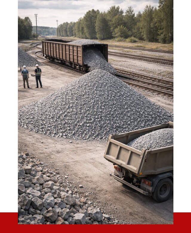 Железнодорожный щебень 20-60 в Новокубанске от 1768 р. | ПРОНЕРУДНкб