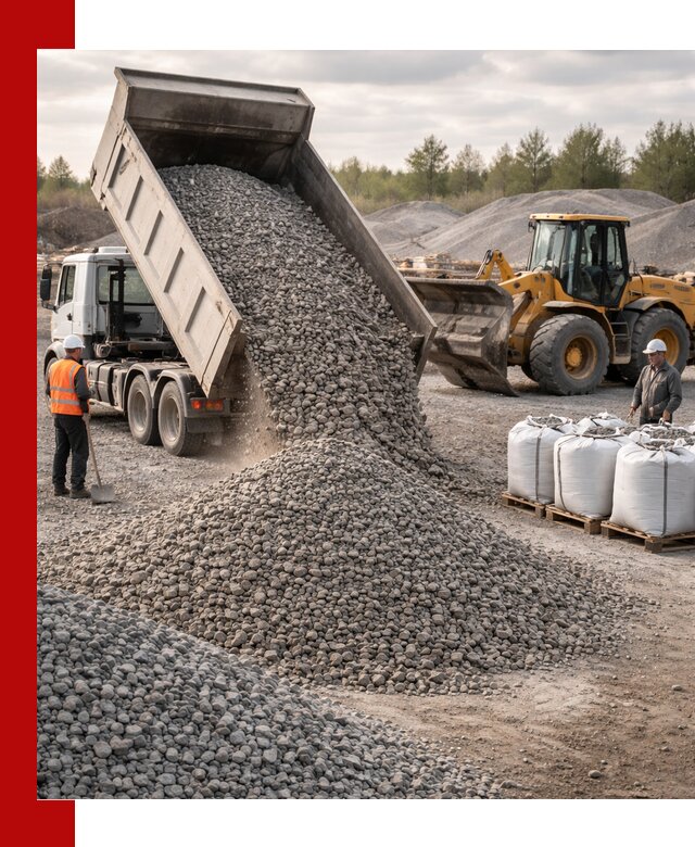 Бетонный щебень фракция 5–20 с доставкой в Новокубанске