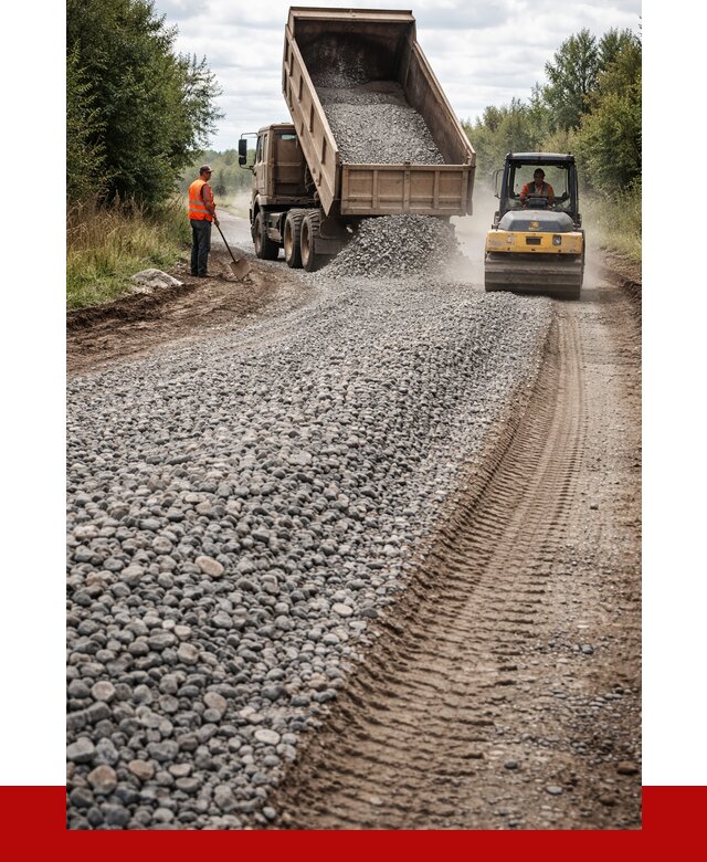 Щебень для отсыпки дороги в Новокубанске от 2807 р. ПРОНЕРУДНкб