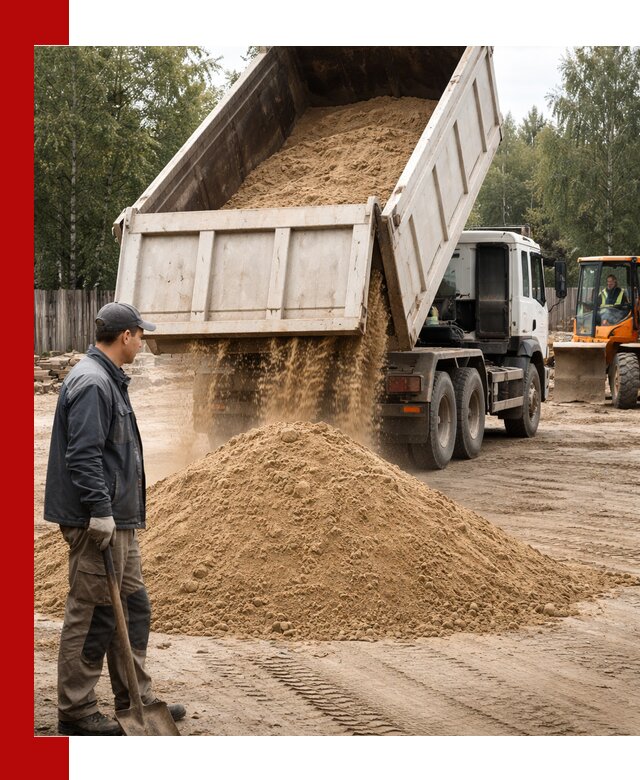 Доставка и продажа песка с разгрузкой в Новокубанске