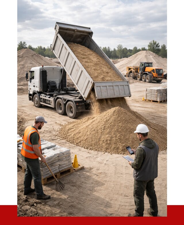 Карьерный песок с доставкой в Новокубанске от 3743 р. ПРОНЕРУДНкб