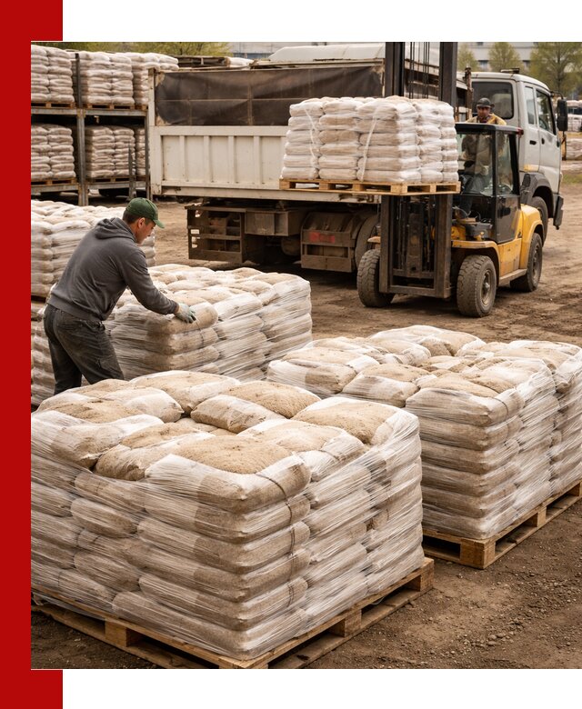 Карьерный песок в мешках с доставкой в Новокубанске