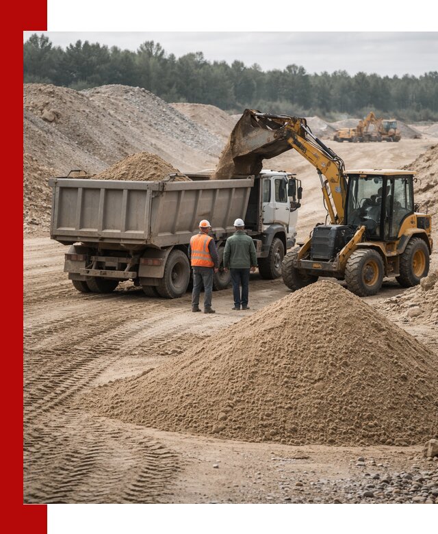 Карьерный среднезернистый песок с доставкой в Новокубанске