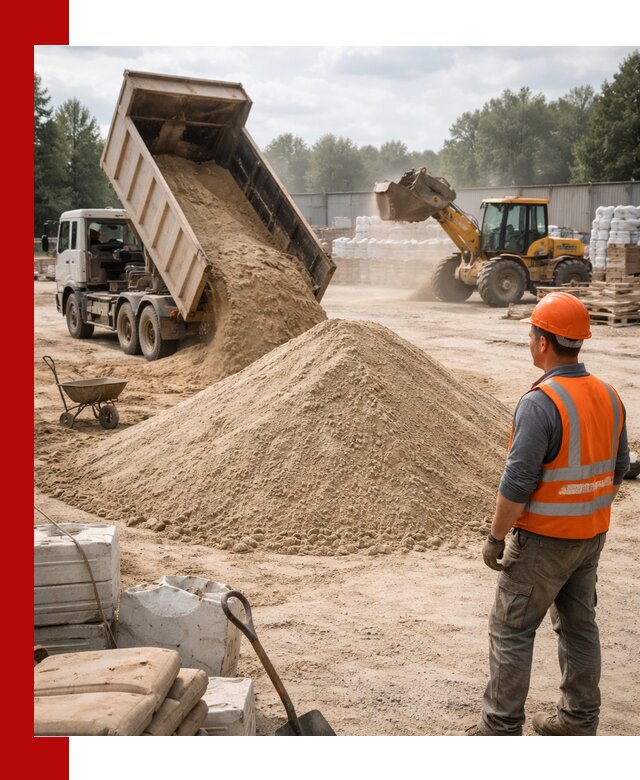 Доставка строительного песка с самосвалом в Новокубанске