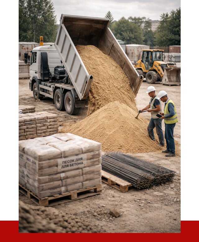 Песок для бетона в Новокубанске от 2600 р. с доставкой, ПРОНЕРУДНкб