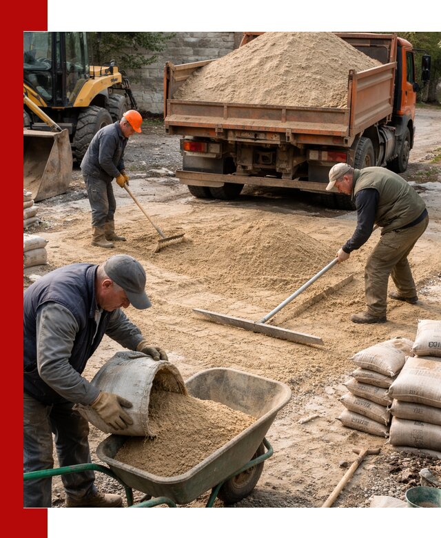Поставка песка для стяжки в Новокубанске с быстрой доставкой