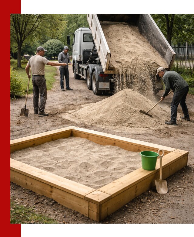 Песок для песочницы с доставкой в Новокубанске недорого и чистый