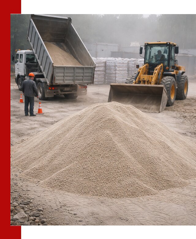 Кварцевый песок фракция 0–8 для стройработ в Новокубанске