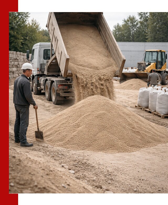 Кварцевый песок фракция 0–3 мм с доставкой в Новокубанске