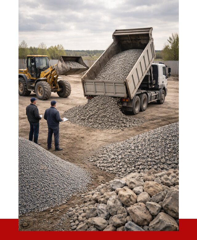 Гравий и камень с доставкой в Новокубанске от 4367 р. - ПРОНЕРУДНкб