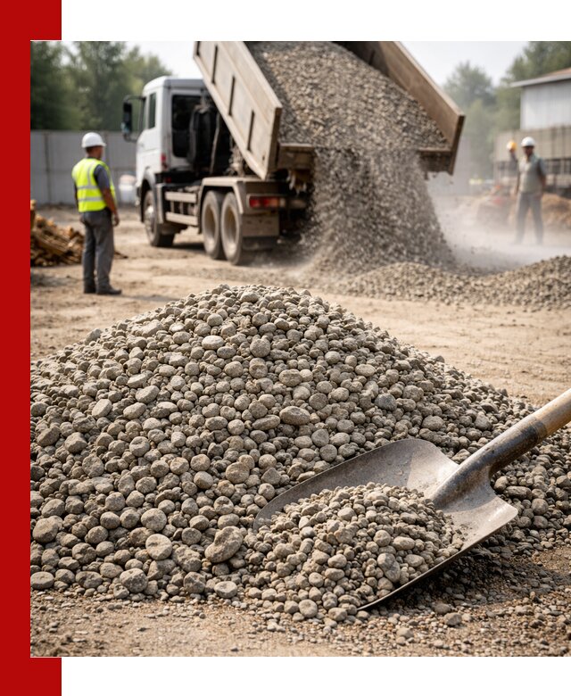 Доставка гравия фракции 20-40 в Новокубанске с самосвалами