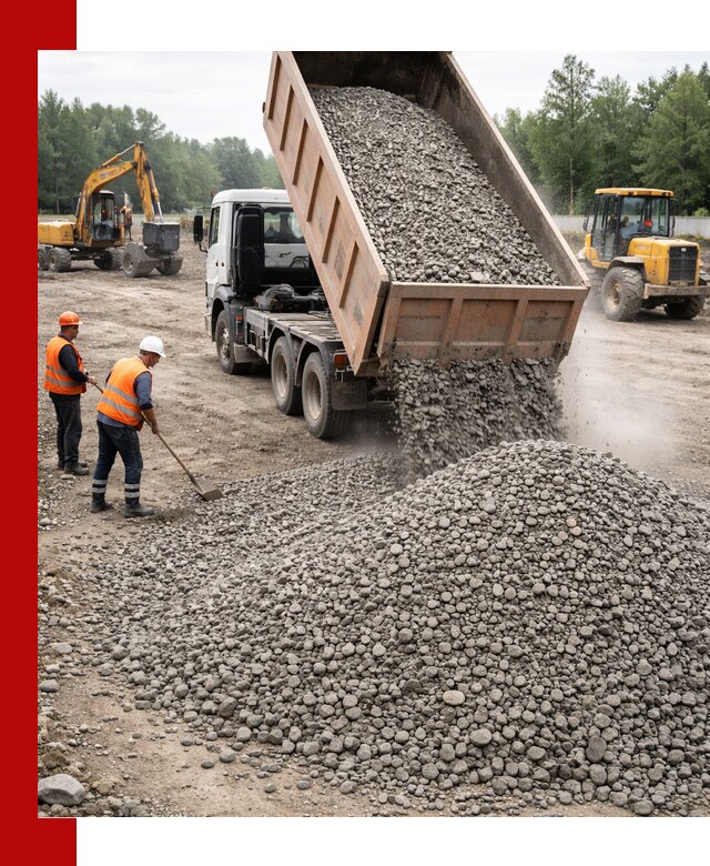 Доставка гравия фракции 40-70 в Новокубанске оптом и в розницу