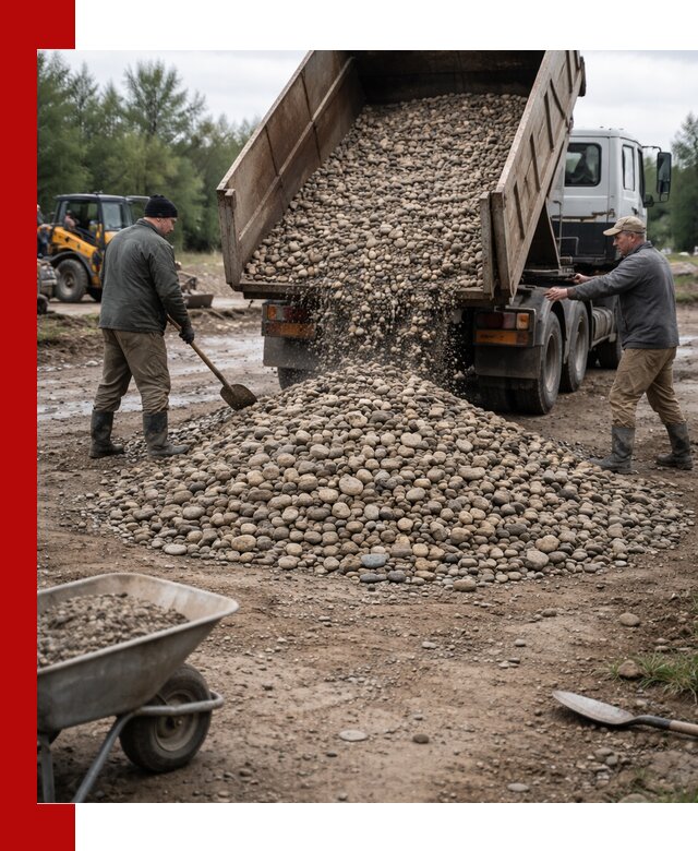 Доставка гальки речной оптом и в розницу в Новокубанске