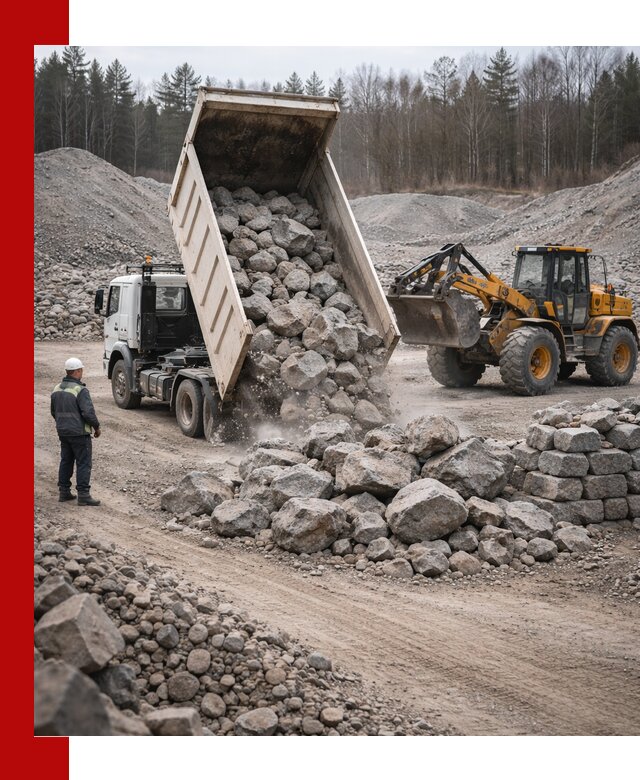 Доставка и продажа бутового гранитного камня в Новокубанске