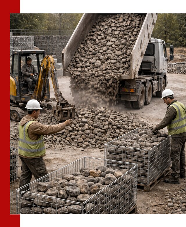 Камень для габионов фракция 100–201 в Новокубанске