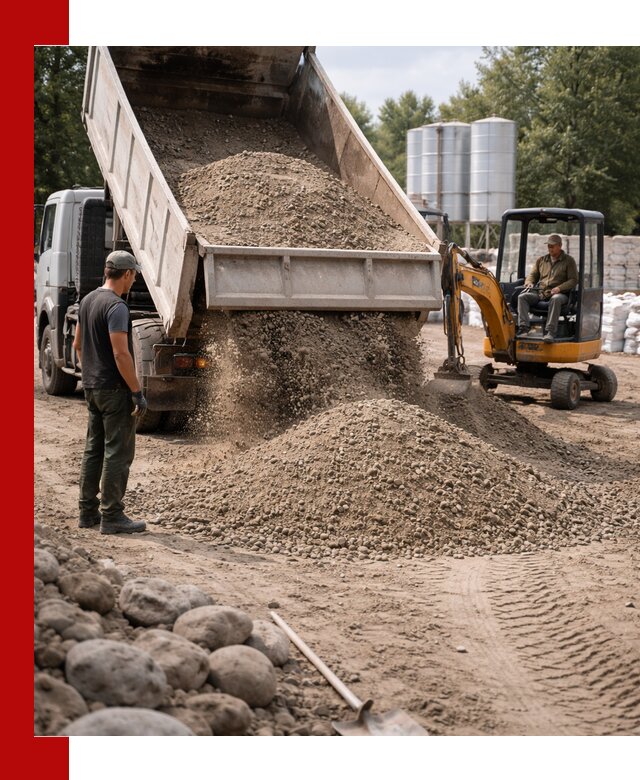 Доставка ПГС С3 в Новокубанске самосвалами и миксерами