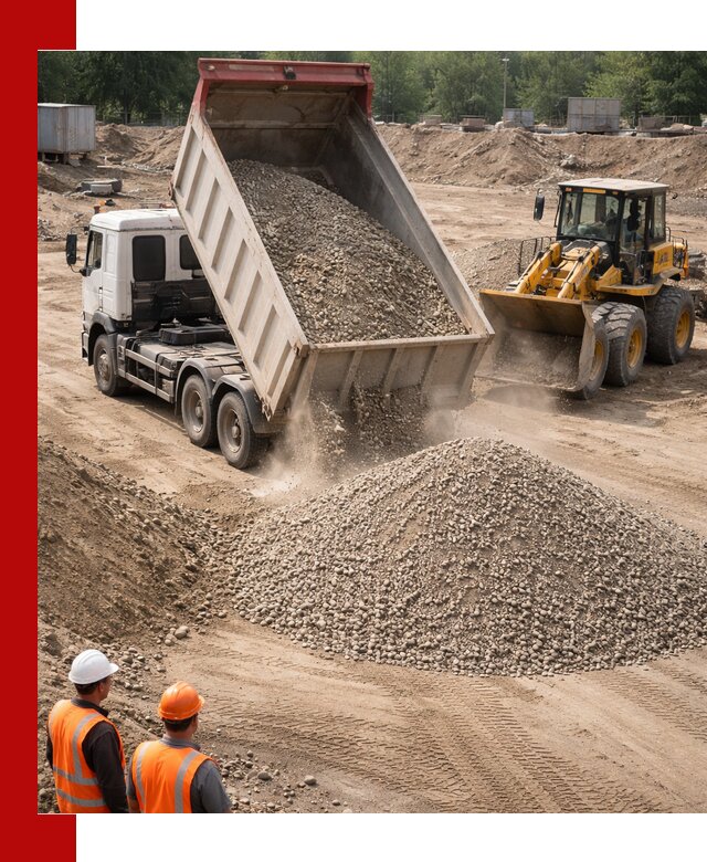 Щебень с песком (ЩГПС С2) с доставкой в Новокубанске