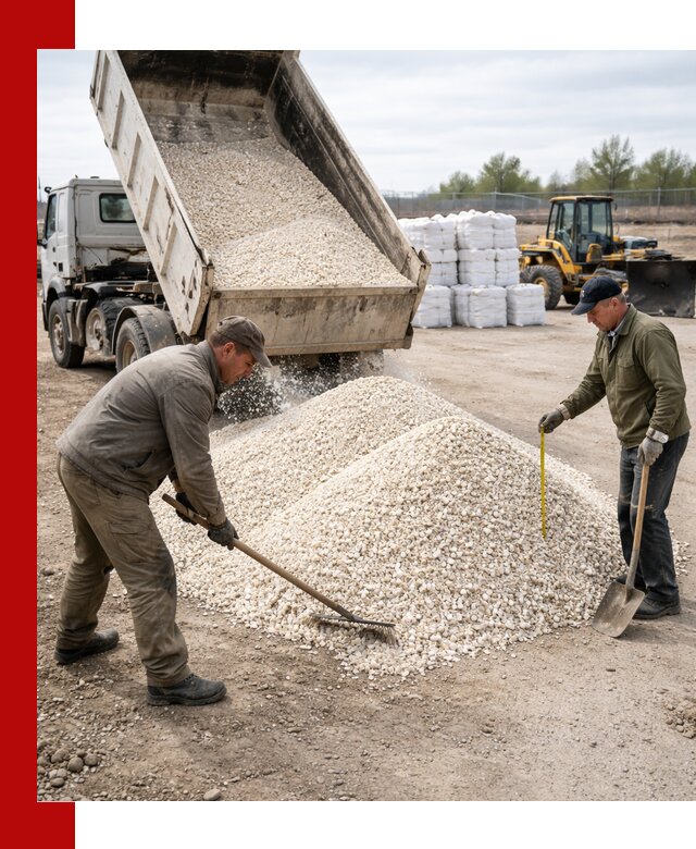 Мраморная крошка с доставкой и разгрузкой в Новокубанске