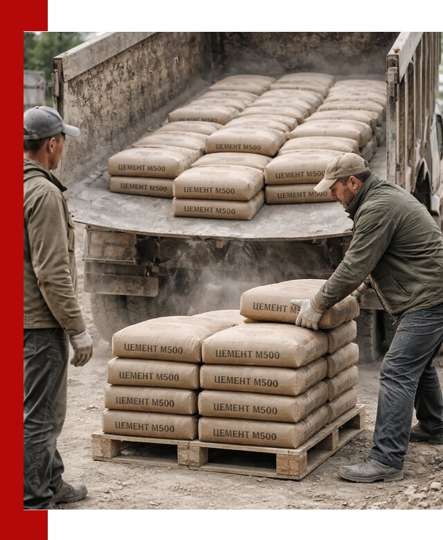 Цемент М500 с доставкой самосвалом в Новокубанске