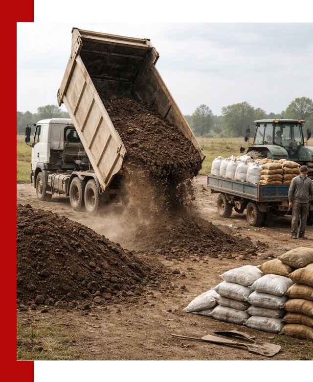 Доставка грунта и удобрений оптом в Новокубанске для сельхоз и строительства