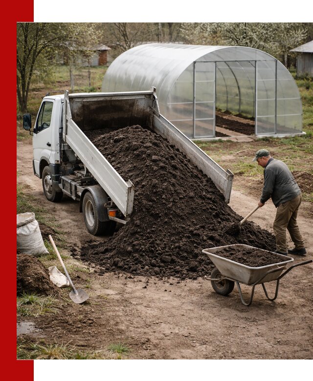 Чернозем для теплицы с доставкой в Новокубанске