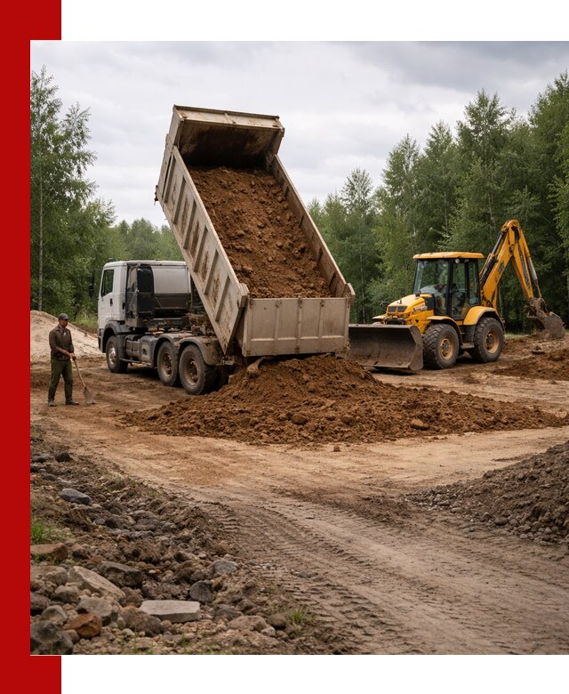 Доставка суглинка самосвалами в Новокубанске подсыпка и планировка
