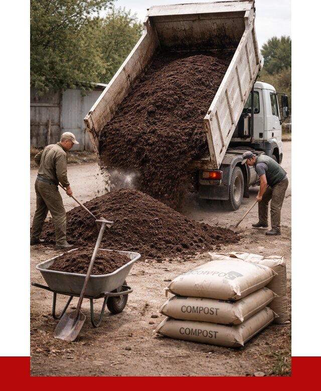 Купить компост в Новокубанске от 4367 р. за куб с доставкой | ПРОНЕРУДНкб