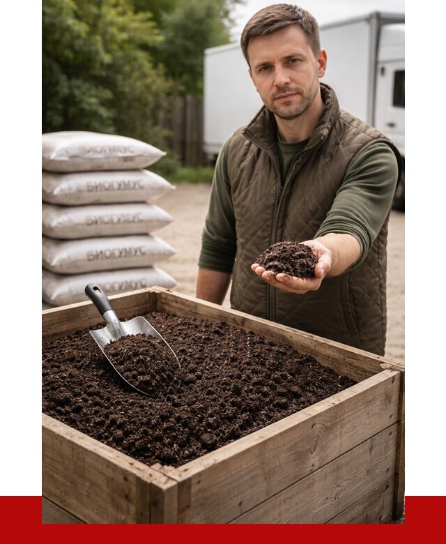 Купить биогумус в Новокубанске с доставкой от 8838 р. за куб | ПРОНЕРУДНкб