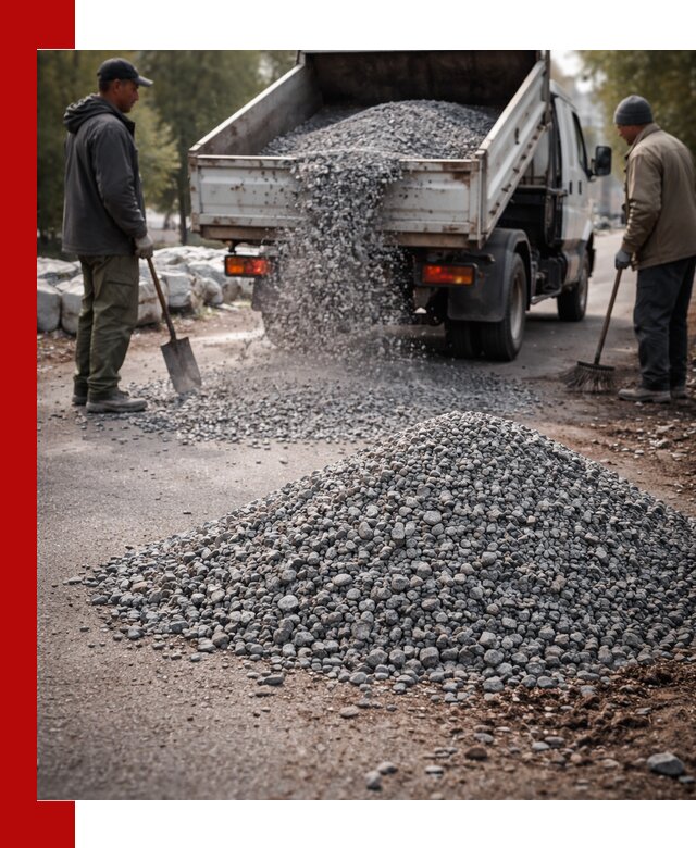 Гранитная крошка для посыпки дорог и тротуаров в Новокубанске