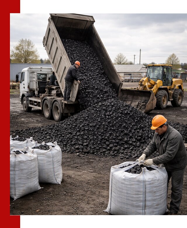 Доставка каменного угля в Новокубанске оптом и в розницу