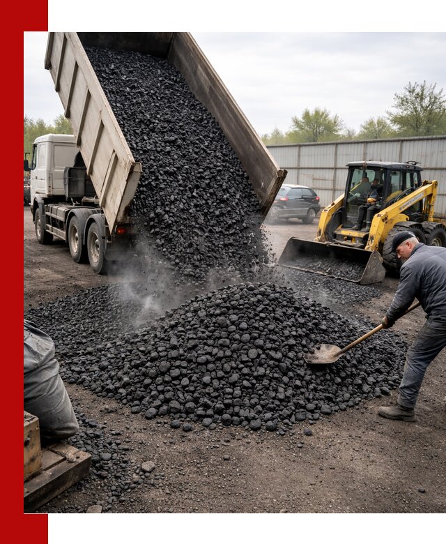Доставка угля орех в Новокубанске оптом и в розницу