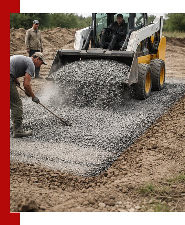 Устройство щебеночной подушки в Новокубанске для дорог и фундаментов